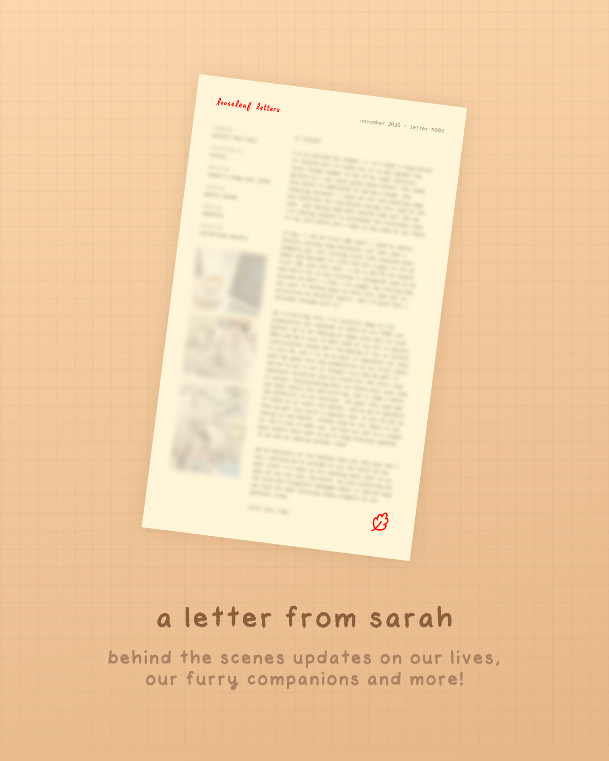 november 2026 looseleaf letter
