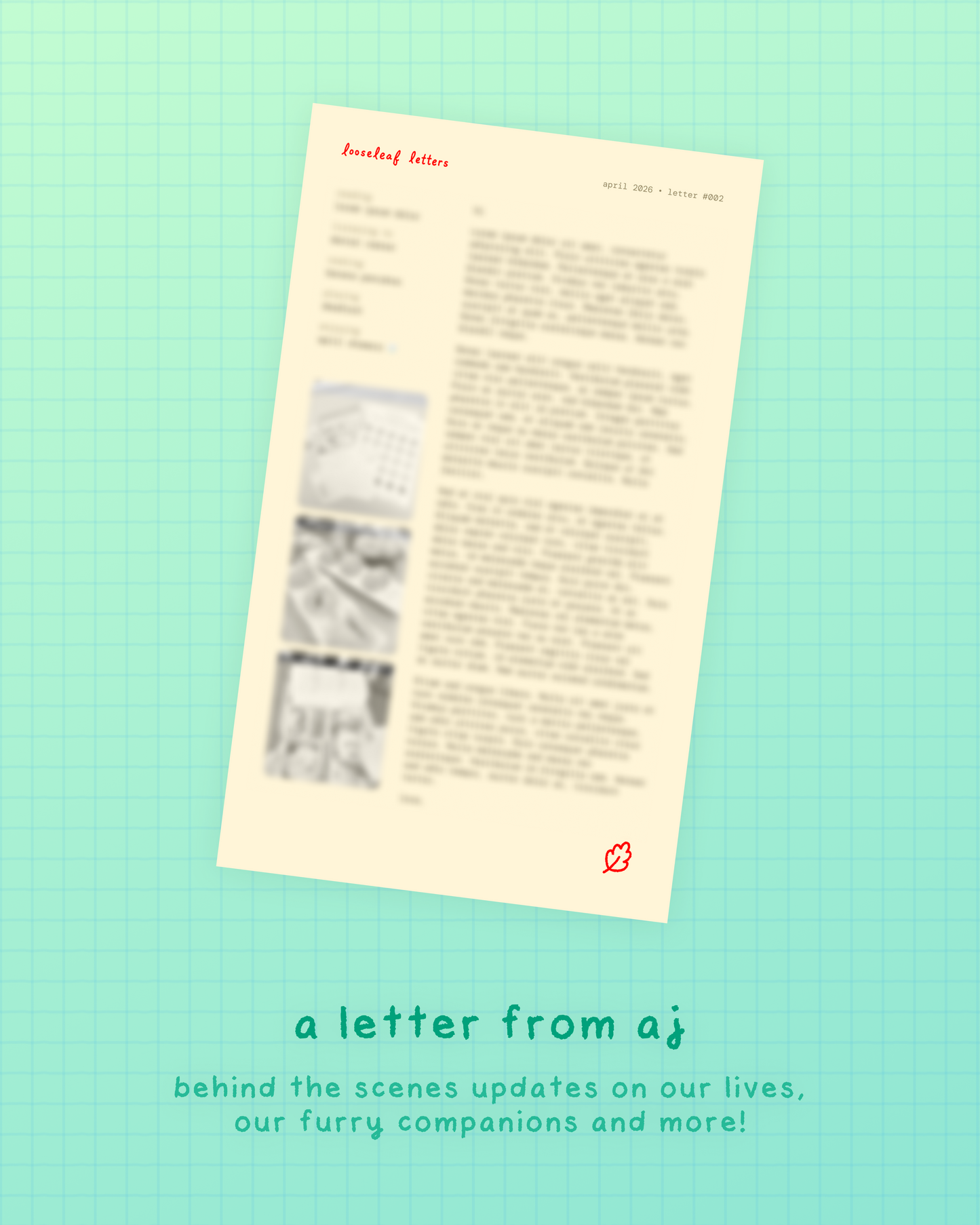 april 2026 looseleaf letter