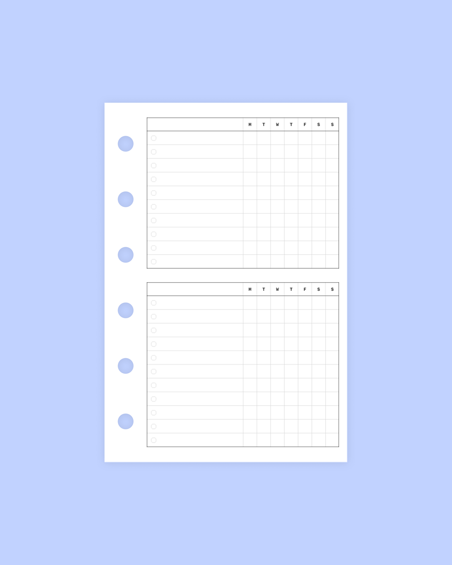 weekly to do journal inserts FREEBIE