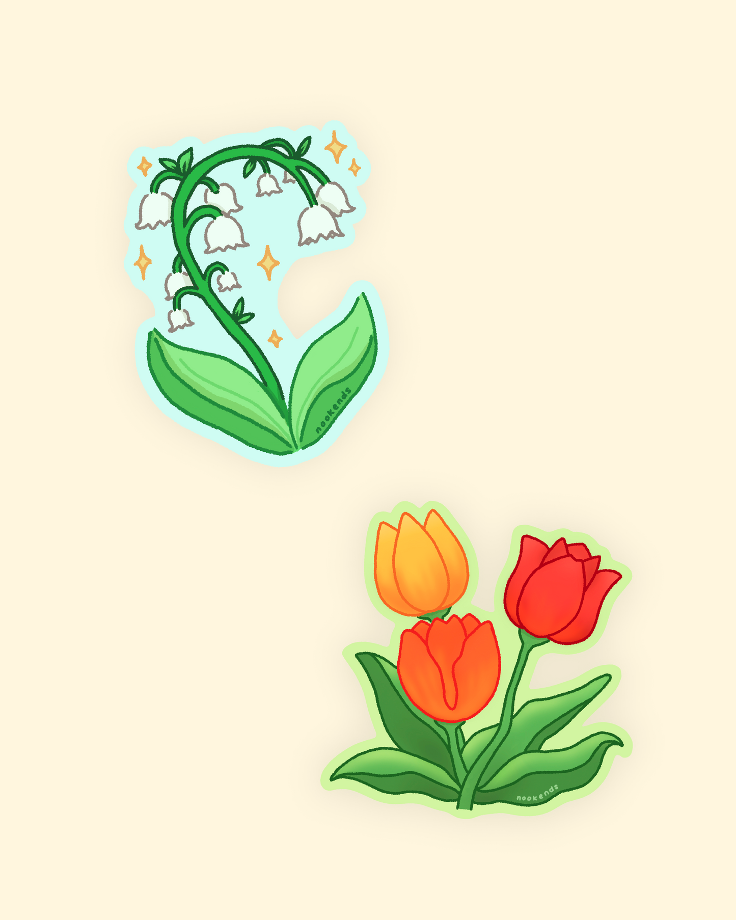 spring flowers stickers