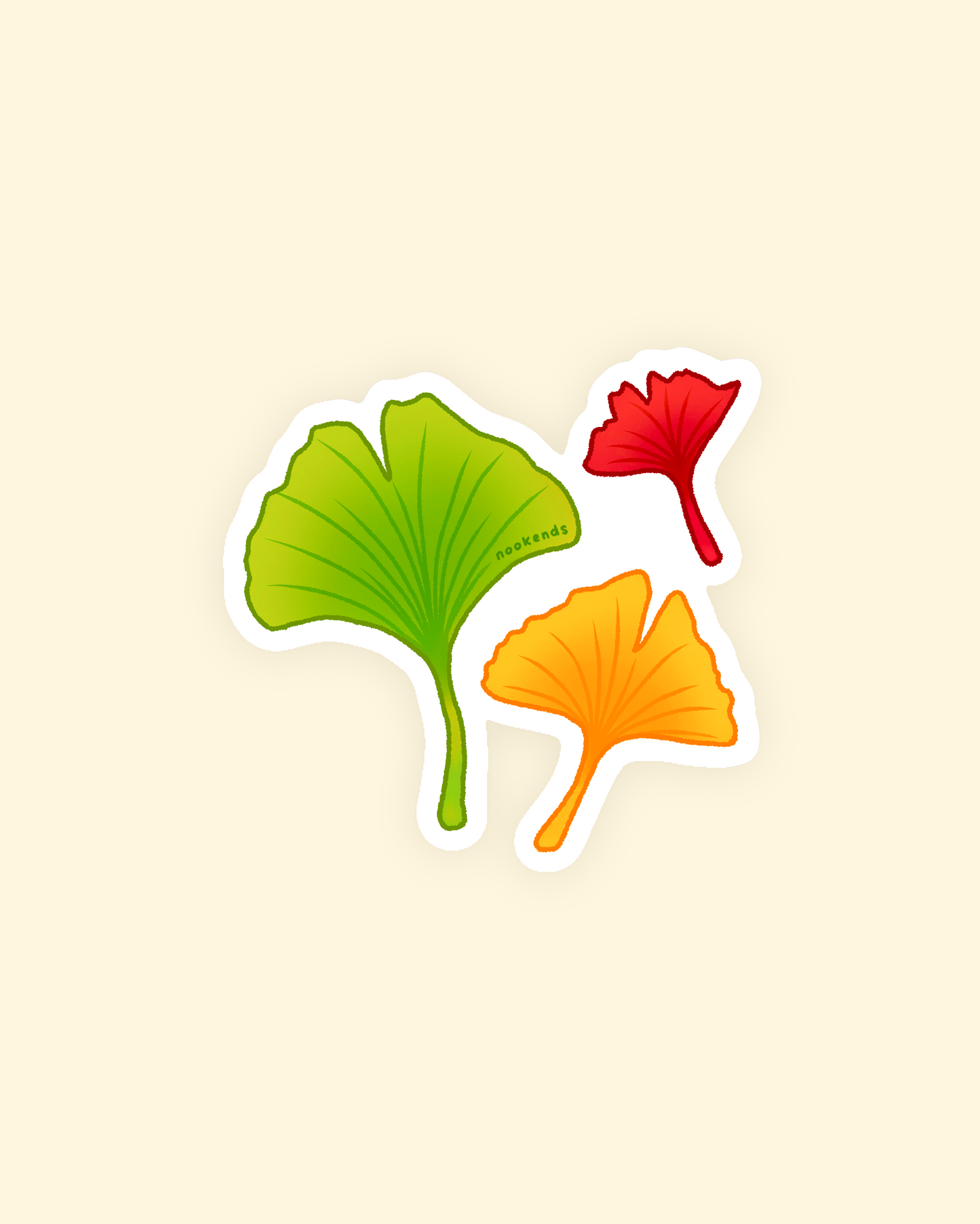 ginkgo leaves sticker
