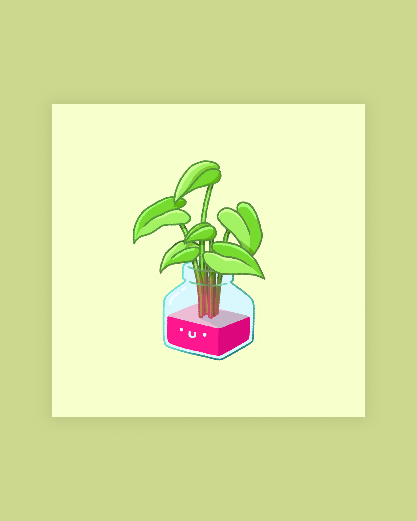 arrowhead plant inky print