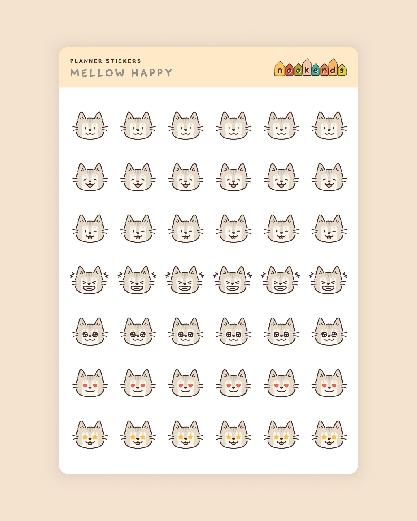 mellow happy planner stickers