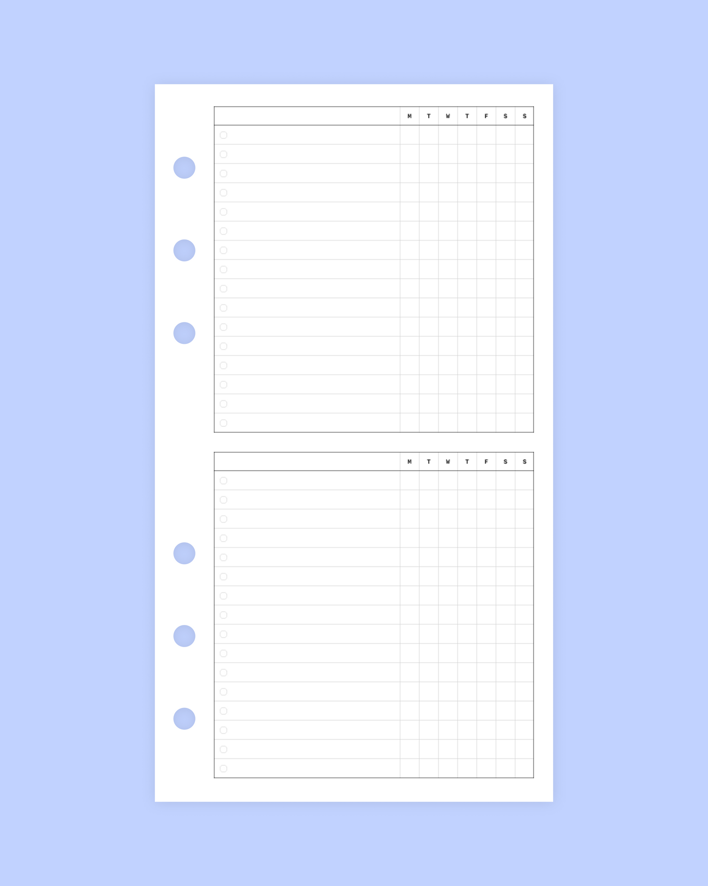 weekly to do journal inserts FREEBIE
