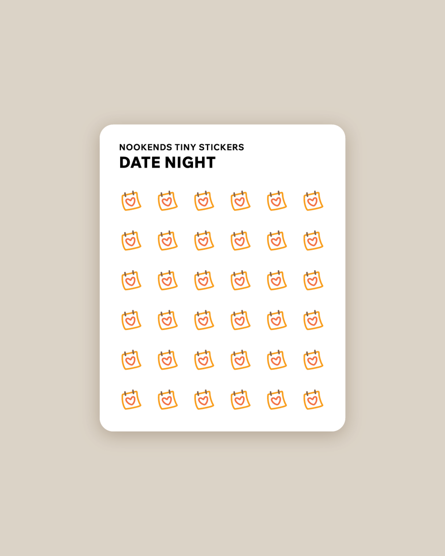 date night tiny stickers