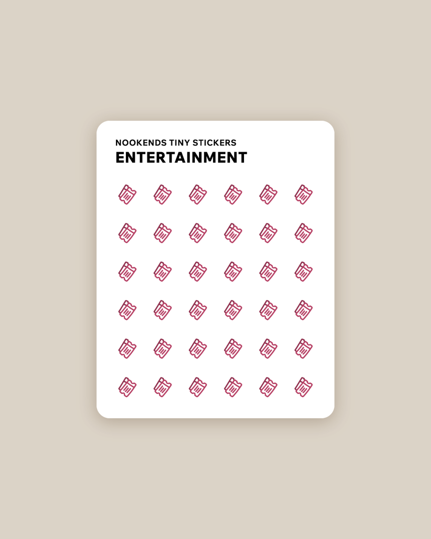 entertainment tiny stickers FREEBIE