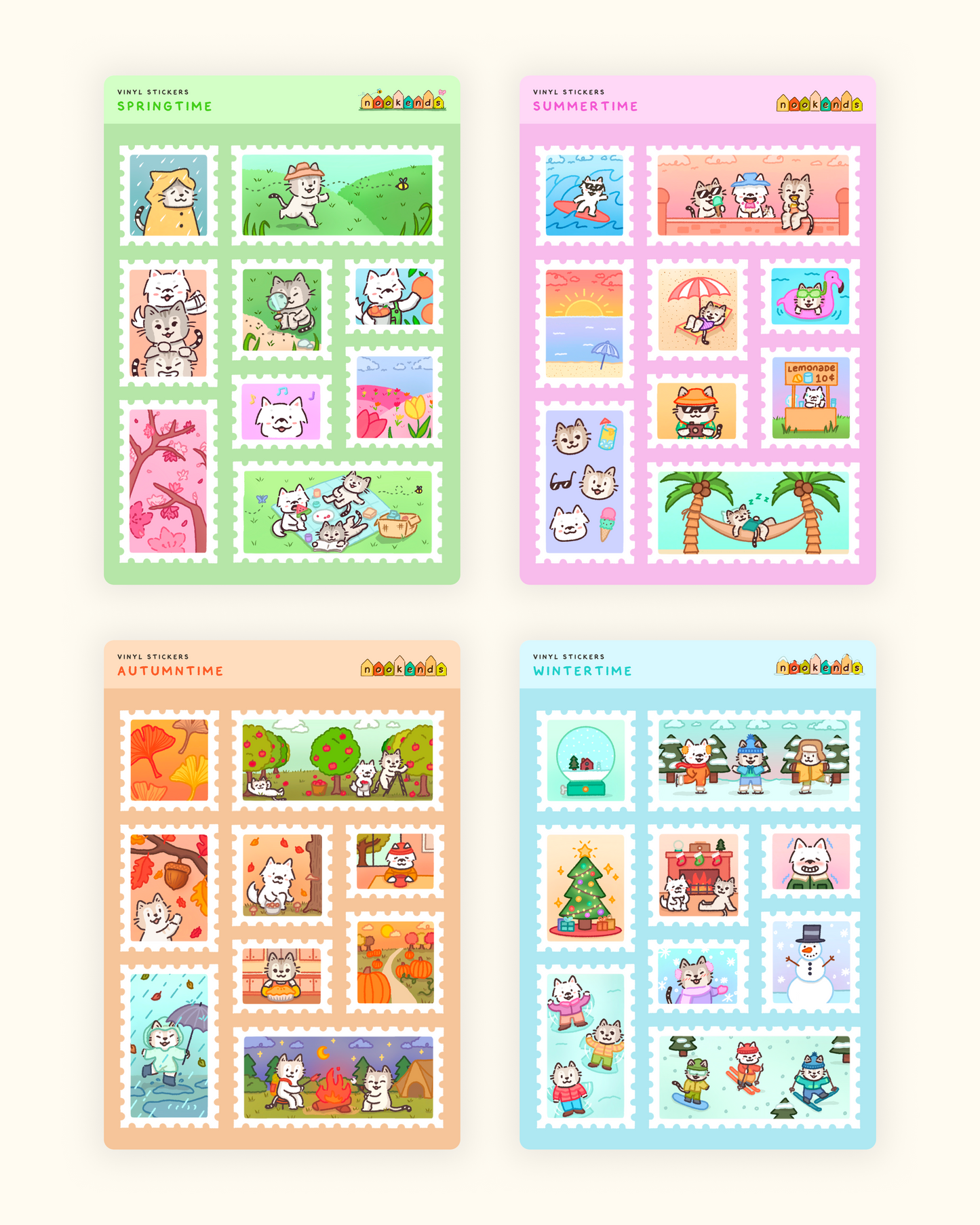 seasons sticker sheets