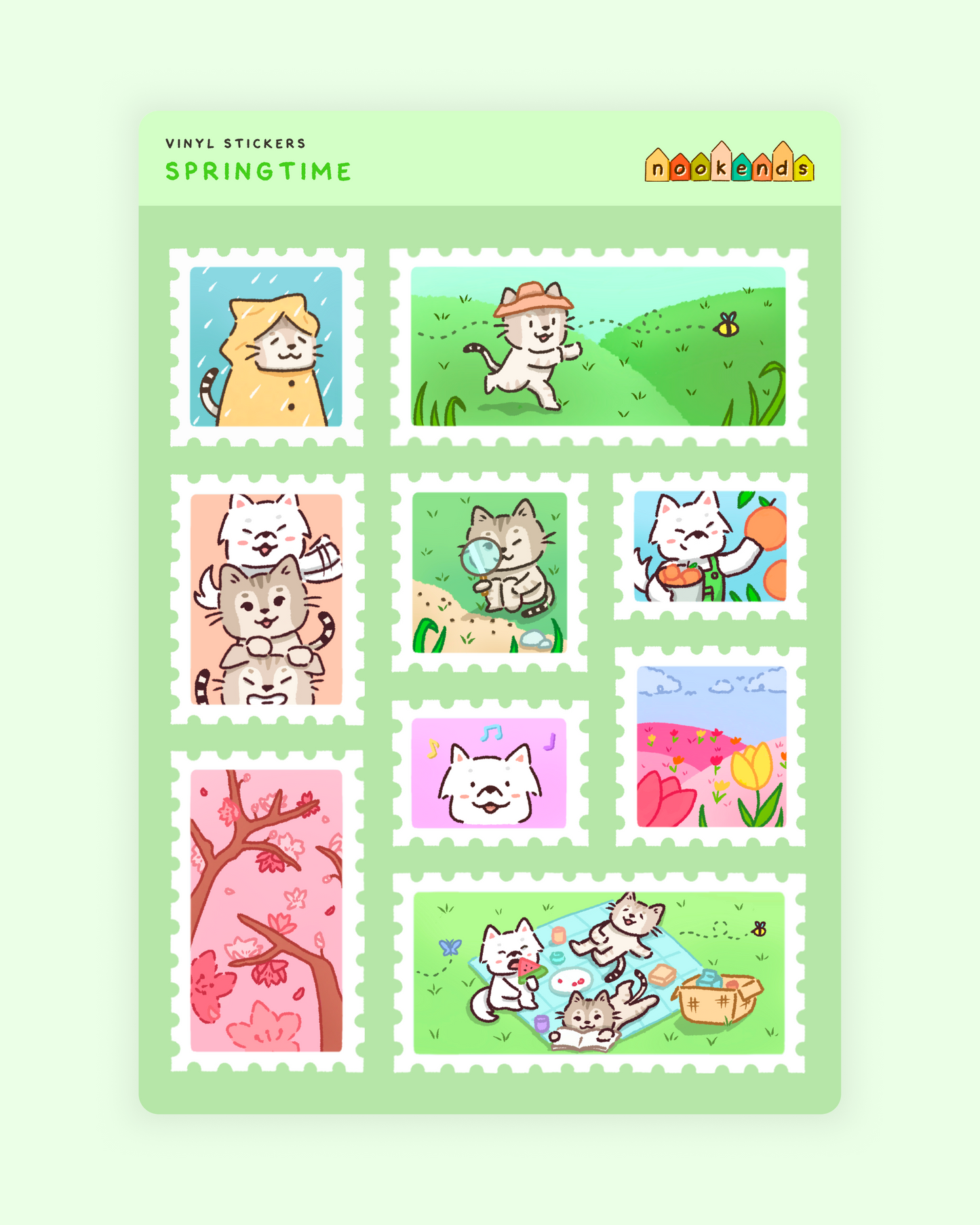 springtime sticker sheet