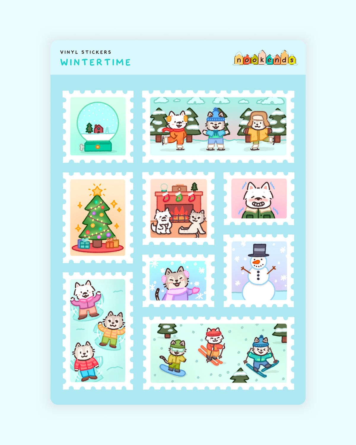 wintertime sticker sheet