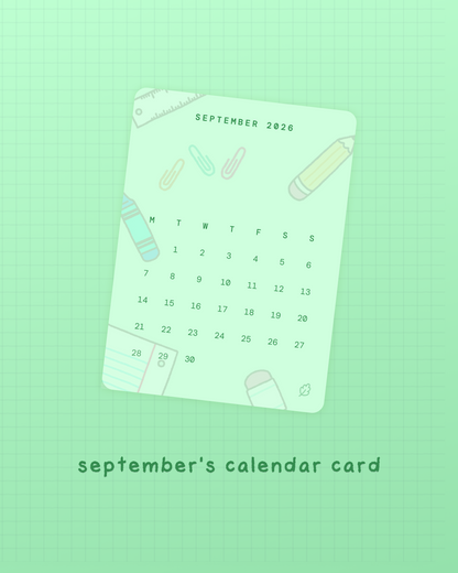 september 2026 looseleaf letter