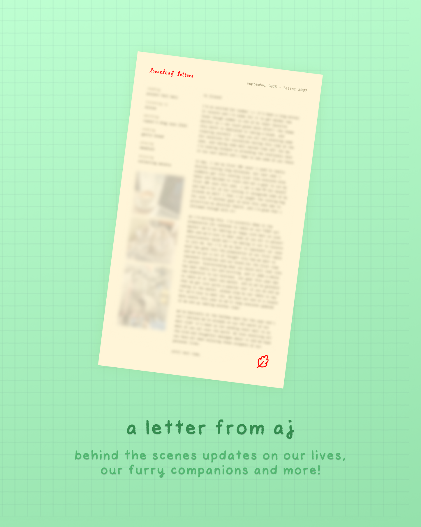 september 2026 looseleaf letter