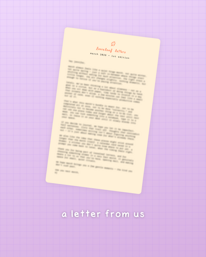 march 2026 looseleaf letter