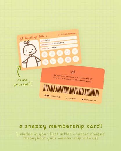 looseleaf letters mail club 💌