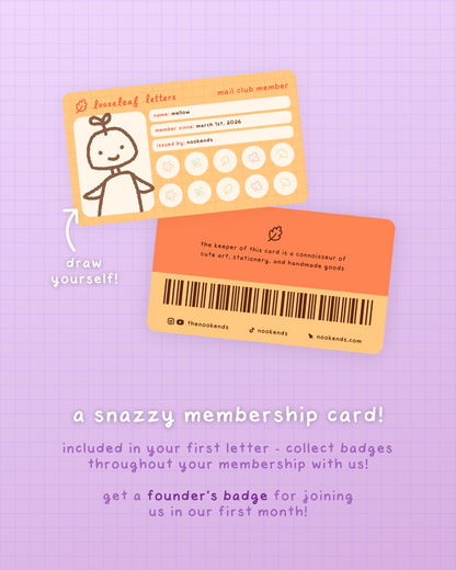 looseleaf letters mail club 💌