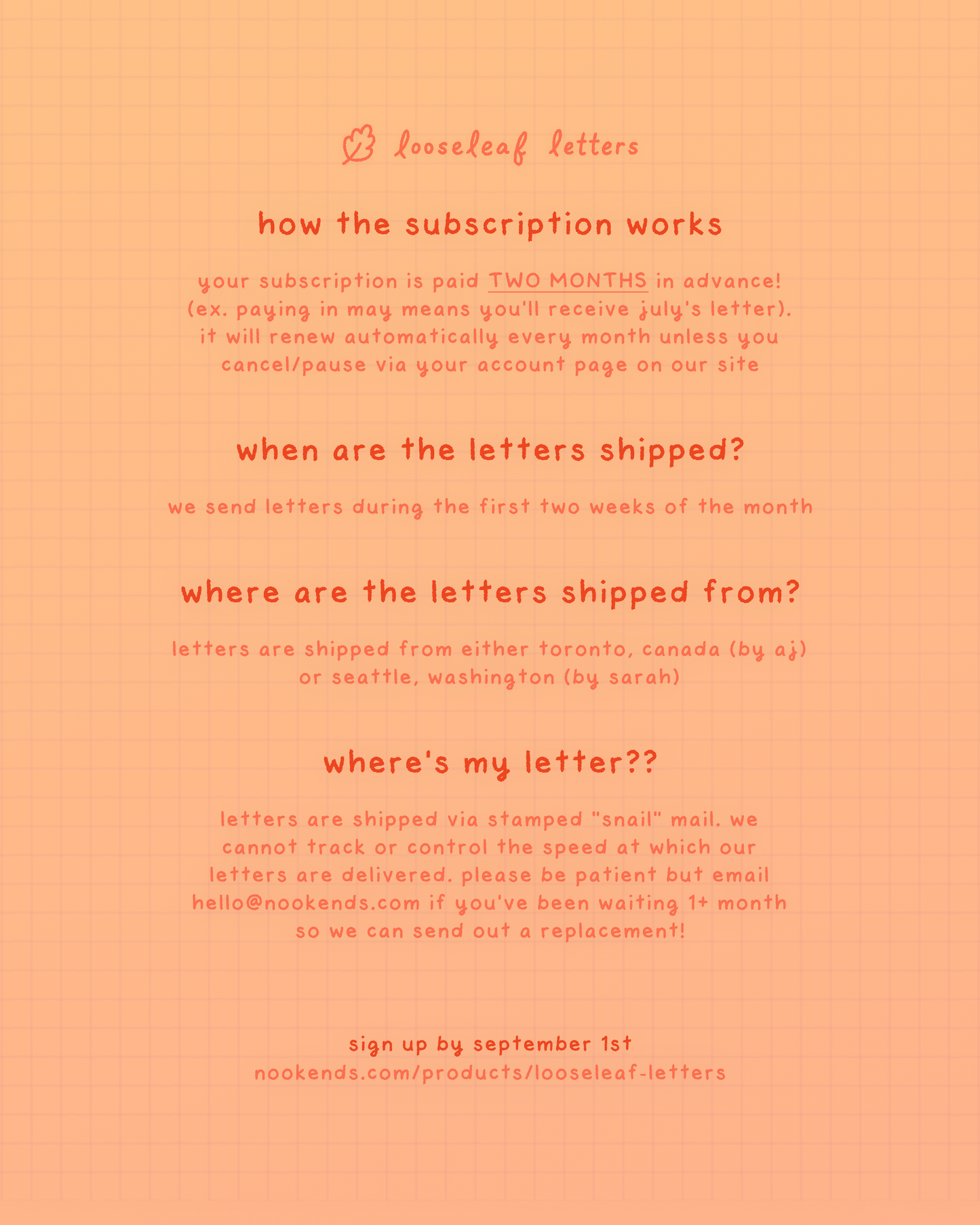 looseleaf letters mail club 💌