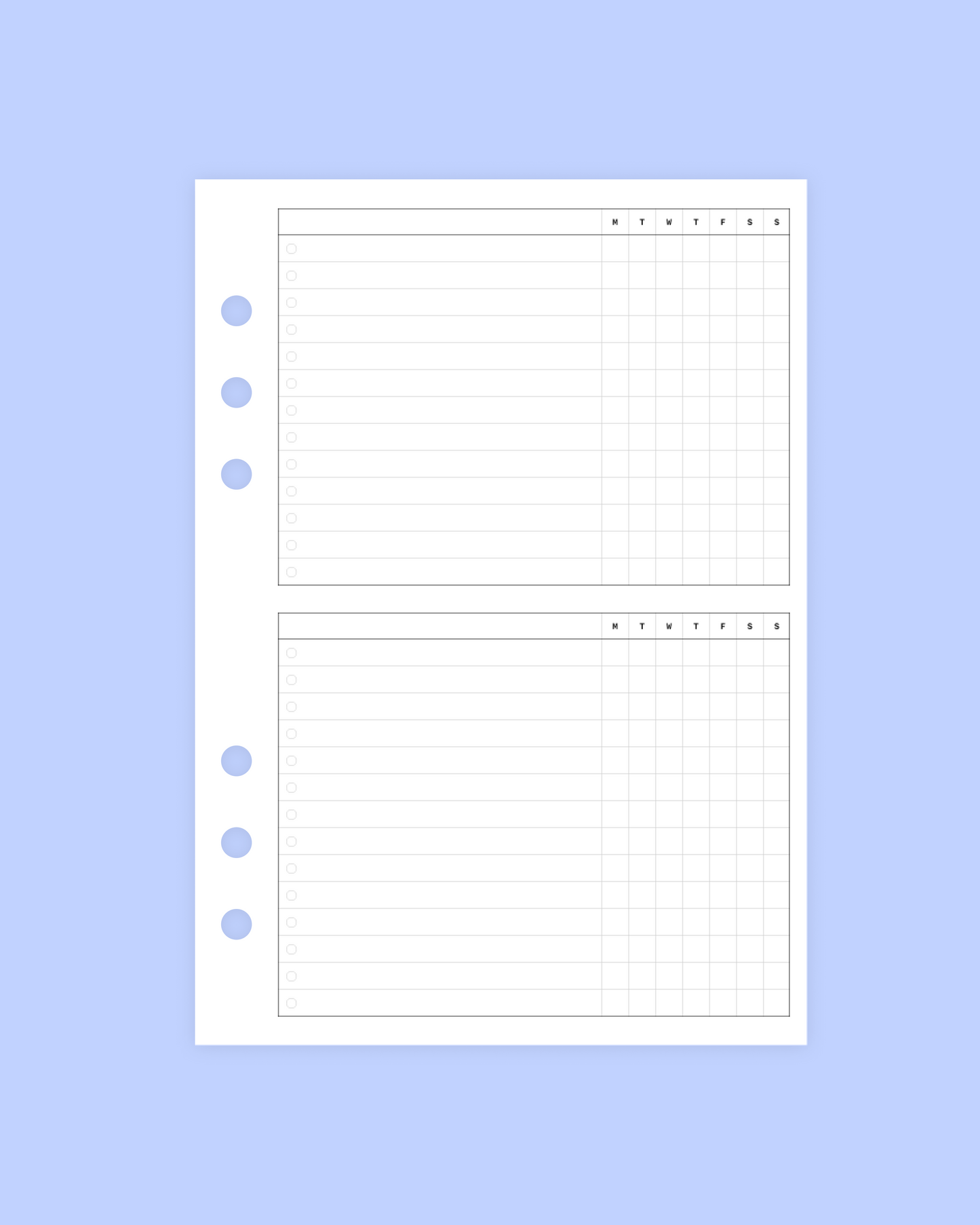 weekly to do journal inserts FREEBIE