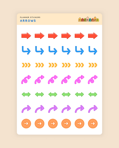 arrows planner stickers