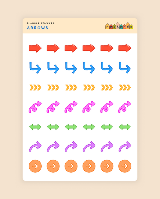 arrows planner stickers