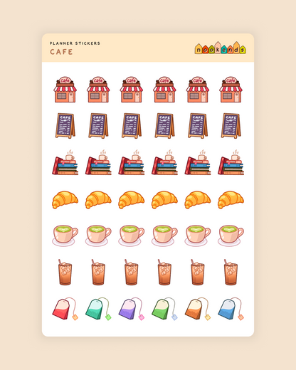 cafe planner stickers