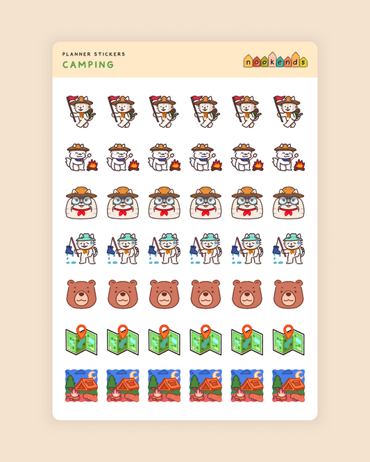 camping planner stickers