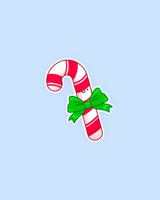 happy candy cane sticker