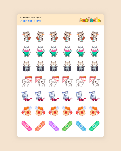 check ups planner stickers
