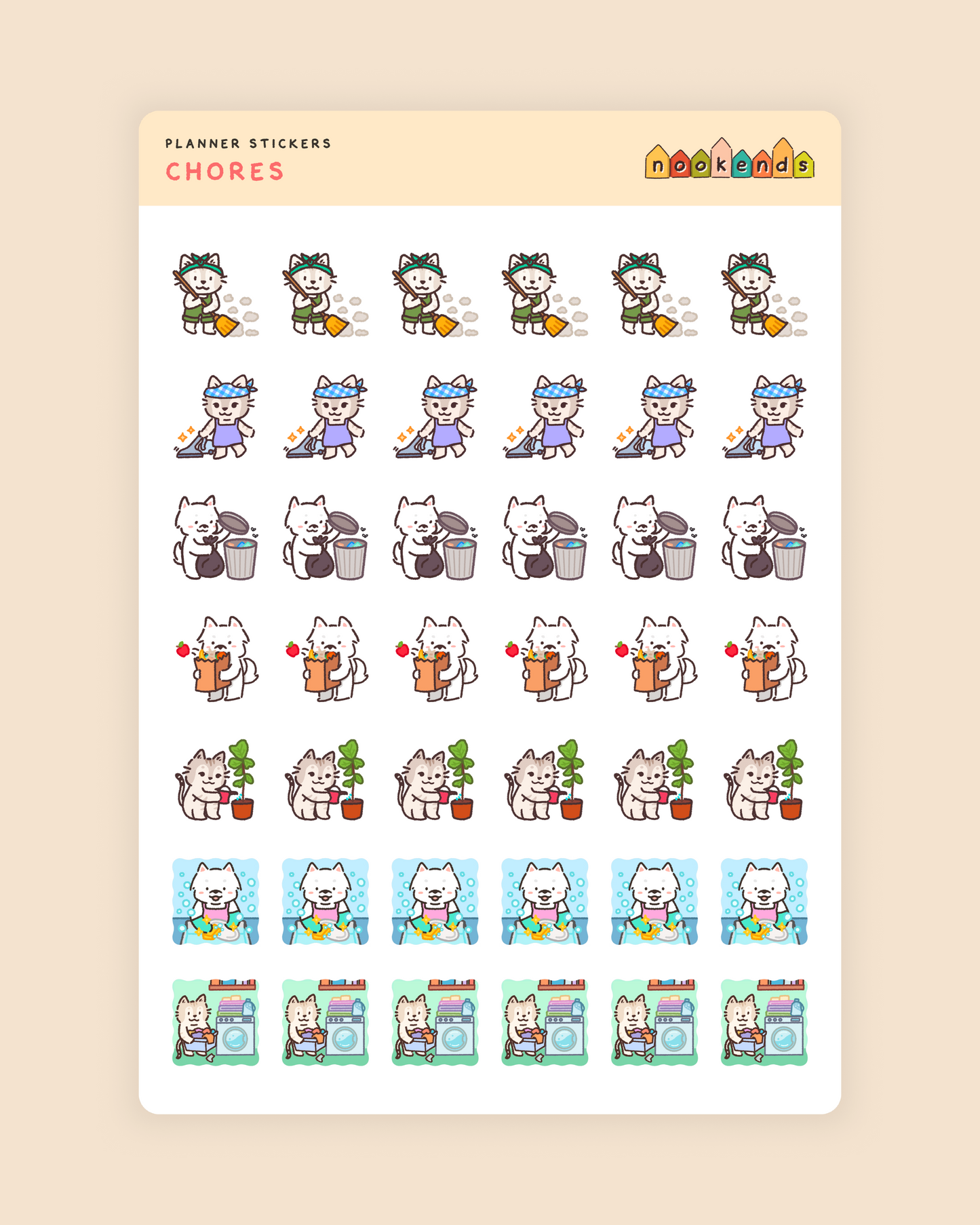 chores planner stickers