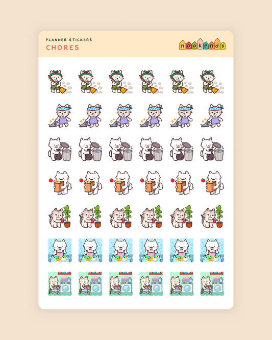 chores planner stickers