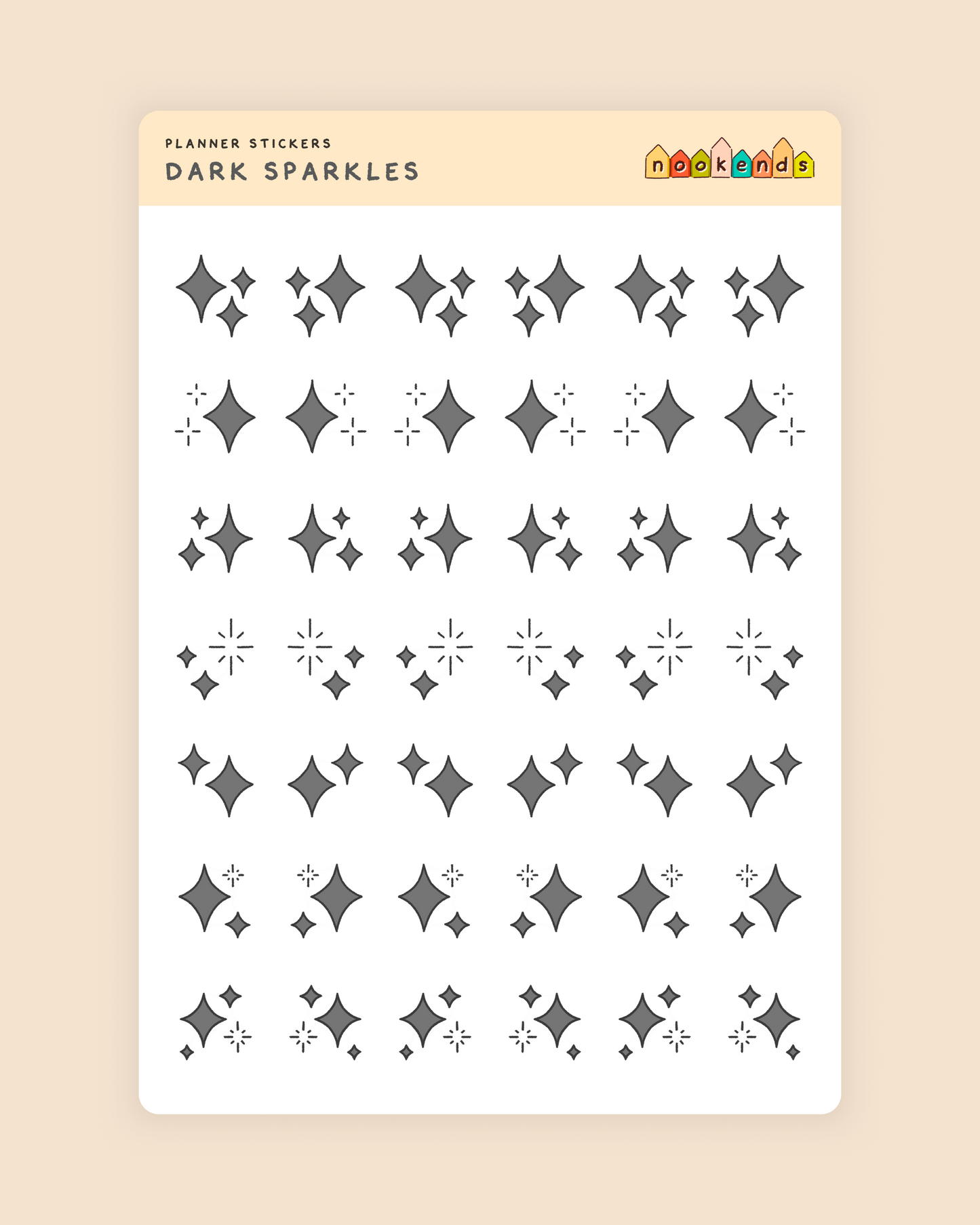sparkles planner stickers (3 styles)