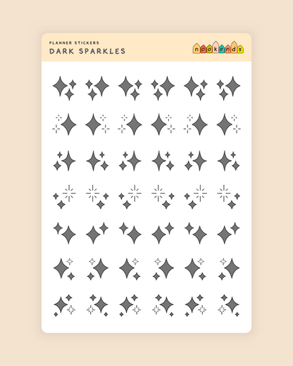 sparkles planner stickers (3 styles)