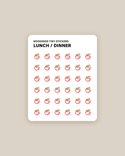 lunch/dinner tiny stickers
