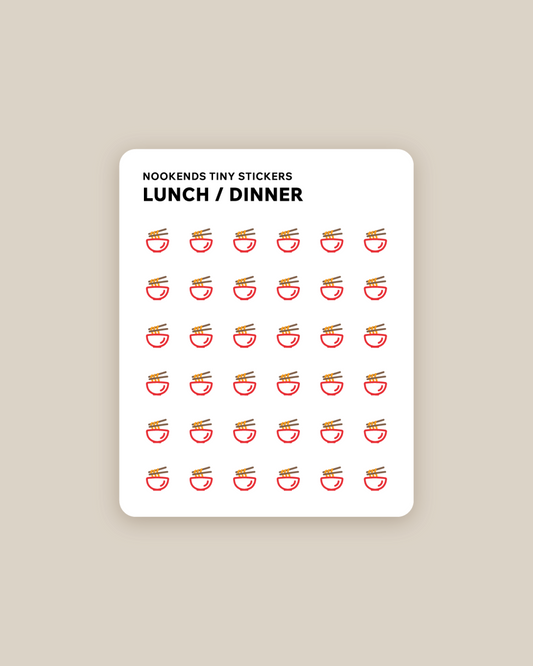 lunch/dinner tiny stickers