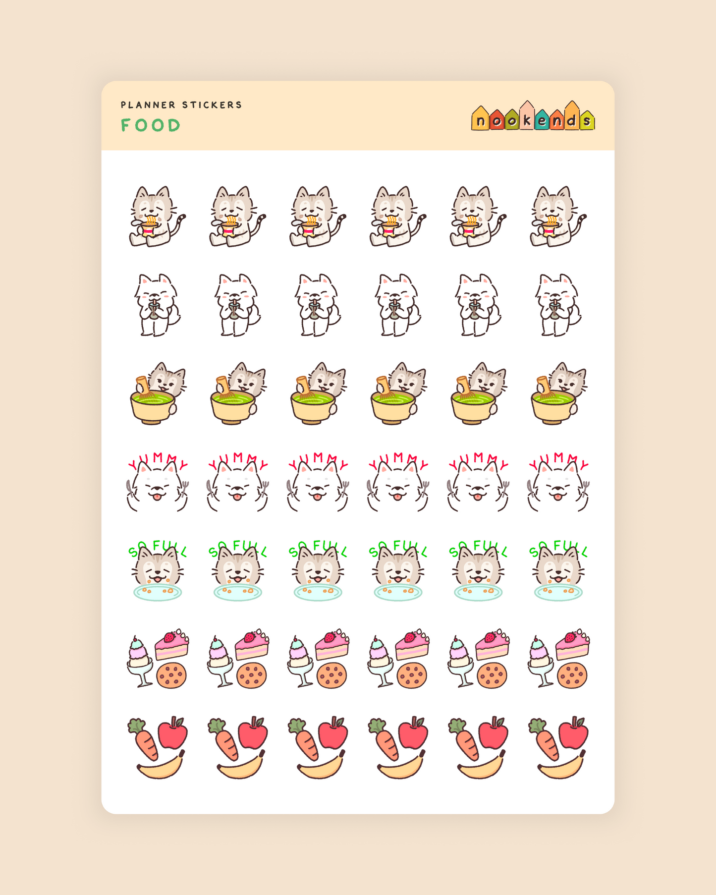 food planner stickers