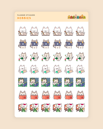 hobbies planner stickers