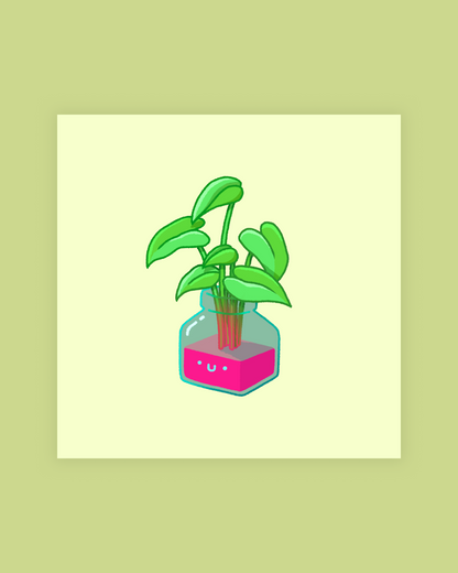 arrowhead plant inky print