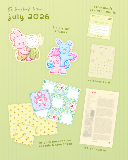looseleaf letters mail club 💌