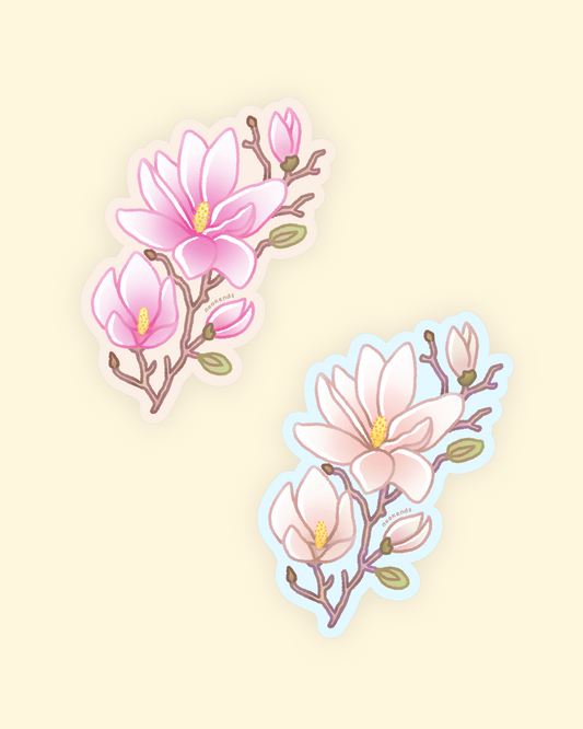 blushing magnolia sticker