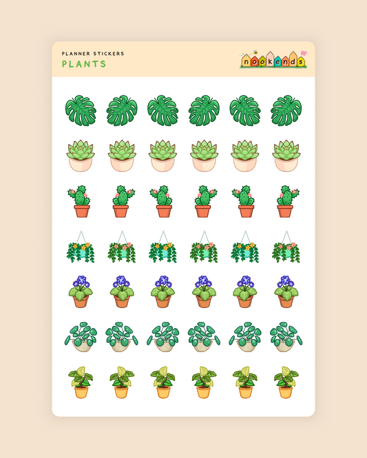 plants planner stickers