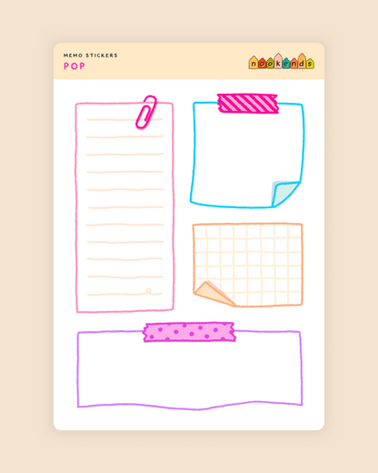 memo stickers (4 styles)