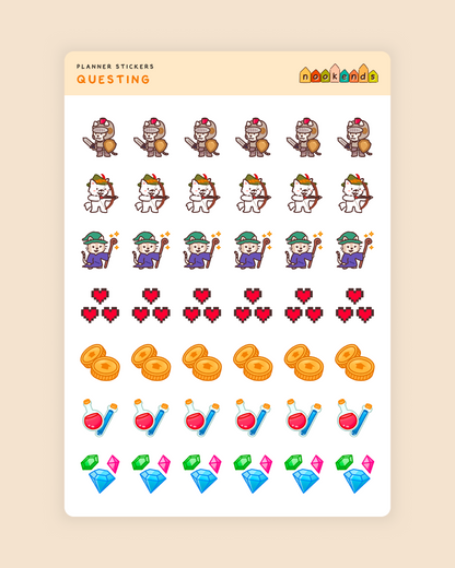questing planner stickers