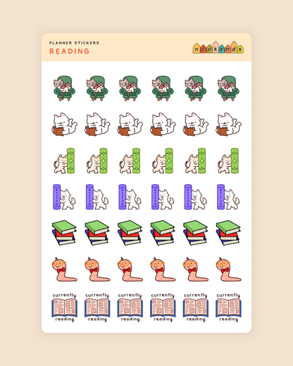 reading planner stickers
