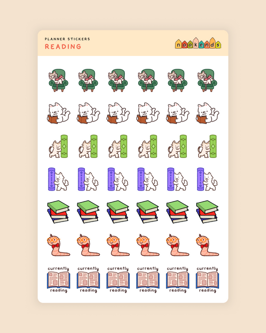 reading planner stickers