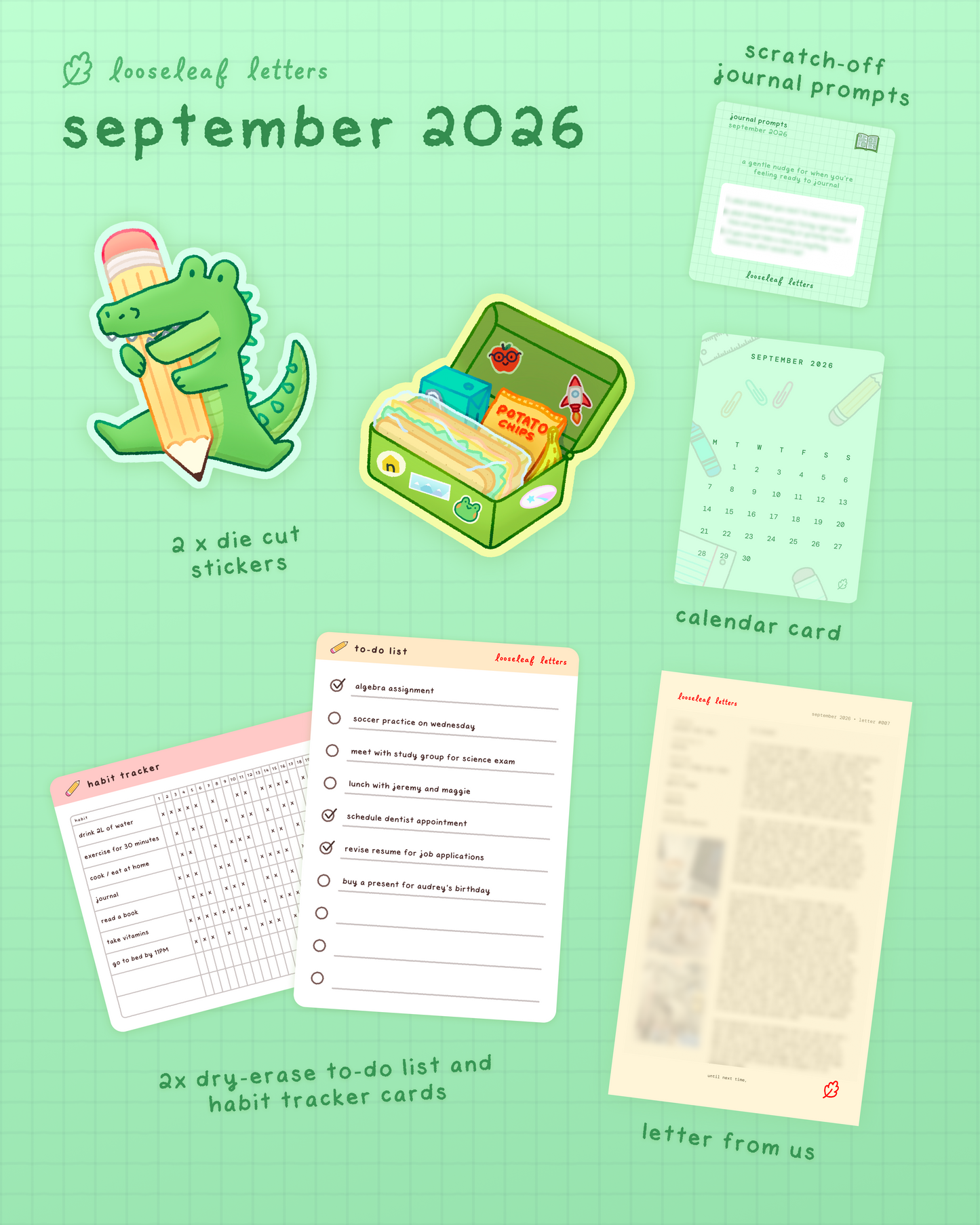 september 2026 looseleaf letter