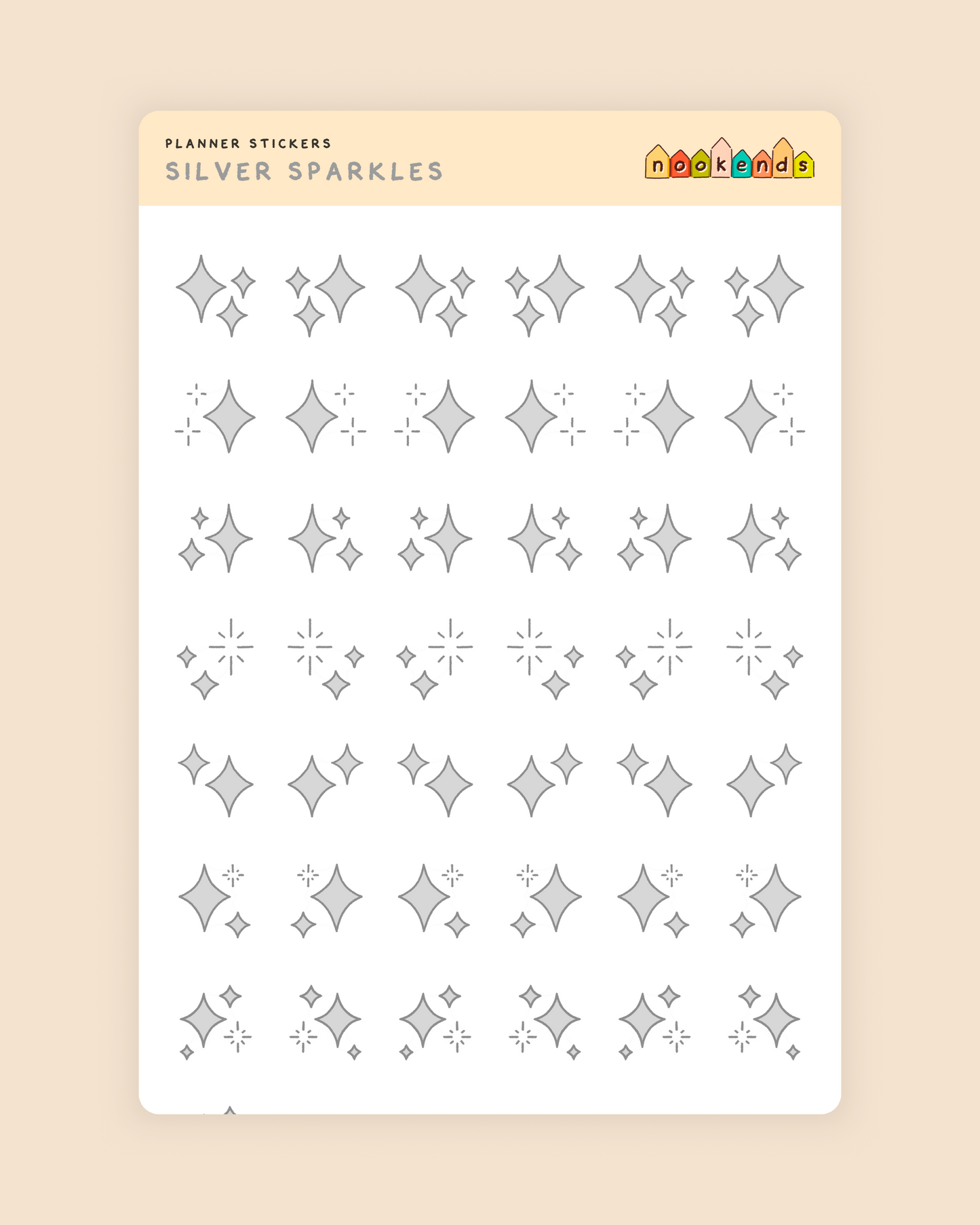sparkles planner stickers (3 styles)