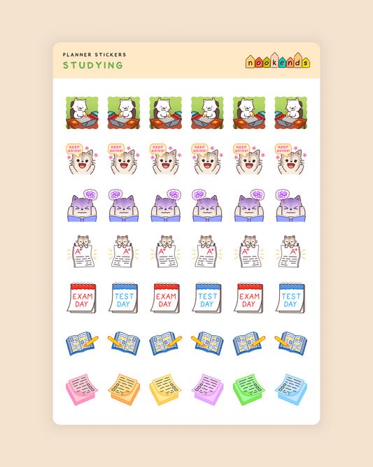 studying planner stickers