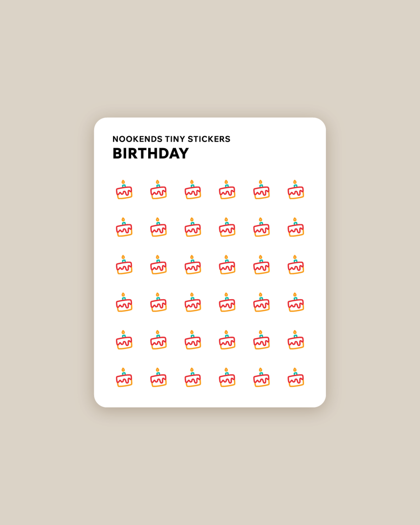 birthday tiny stickers