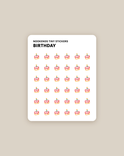 birthday tiny stickers