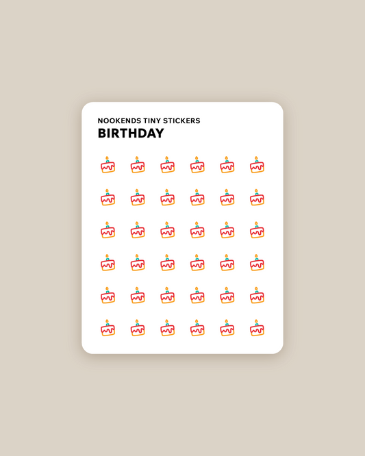 birthday tiny stickers