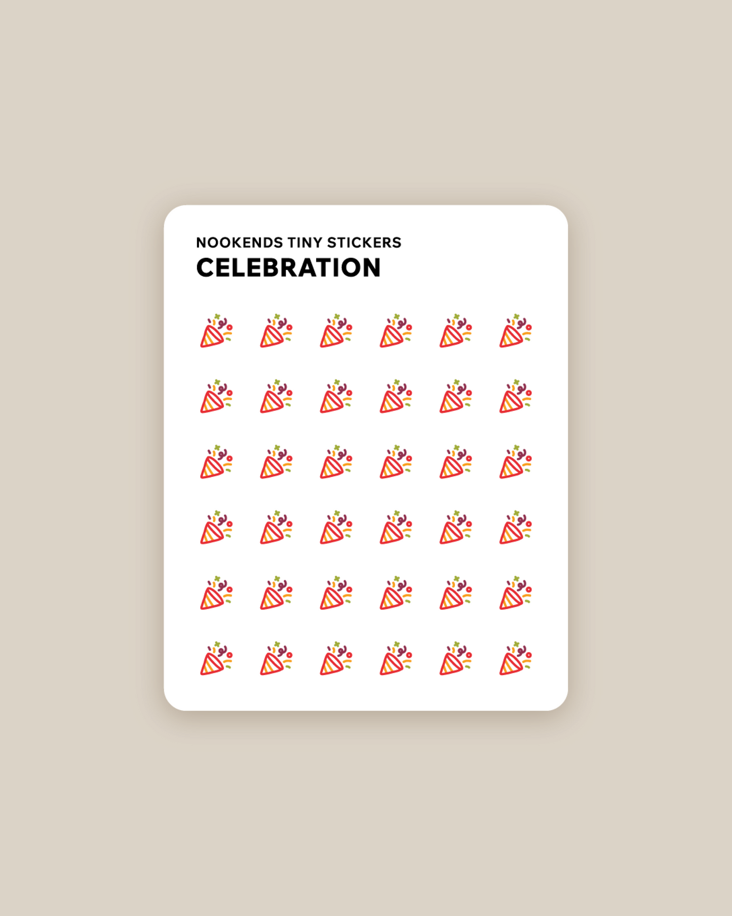celebration tiny stickers