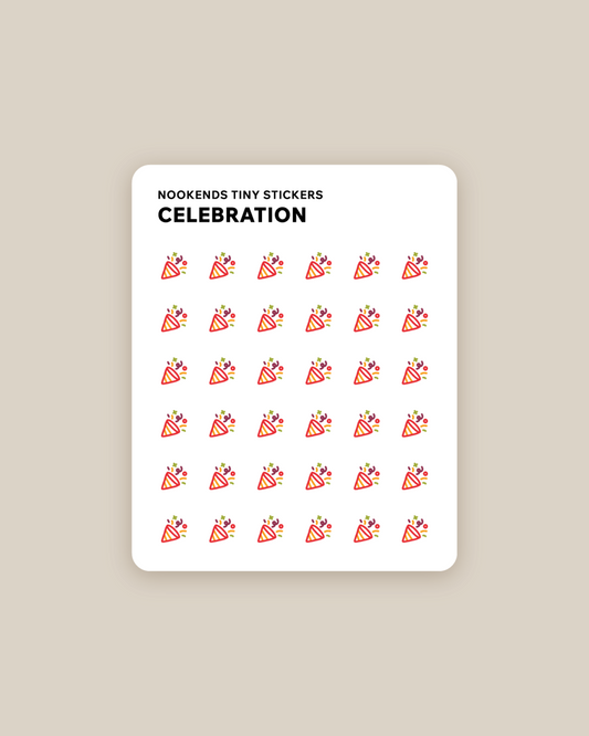 celebration tiny stickers